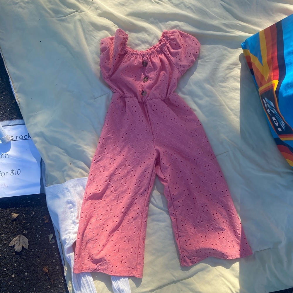 💛Dreamgirl Pink Eyelet Kids Romper